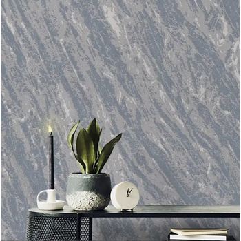 کاغذ دیواری تیتانیوم طرح پتینه آبی ، خاکستری کد ۱۱۰۸۱